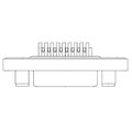 Molex Fct High-Density Waterproof D-Sub Connector, Female, Straight, Solder Cup 1731100036